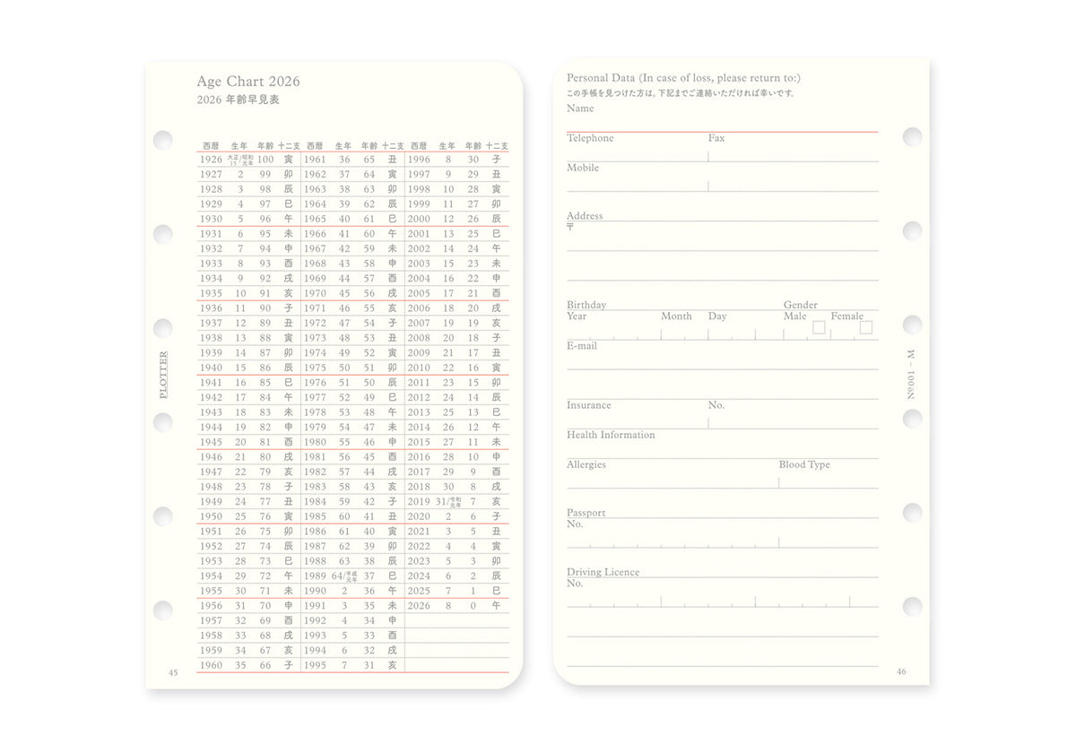Monthly Schedule Refill 2026 PLT0001 (Mini Size)