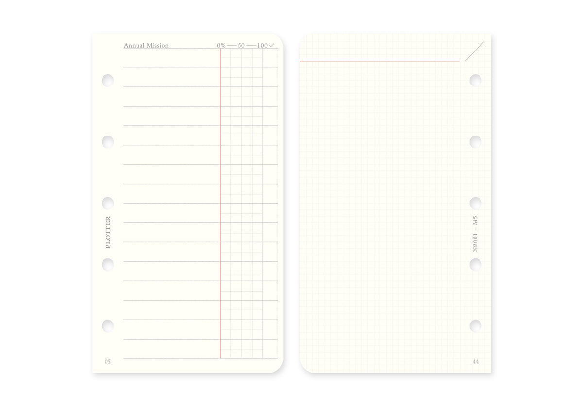 Monthly Schedule Refill 2026 PLT0001 (Mini 5 Size)