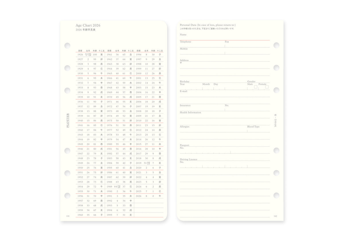 Weekly Schedule Refill 2026 PLT0002 (Bible Size)