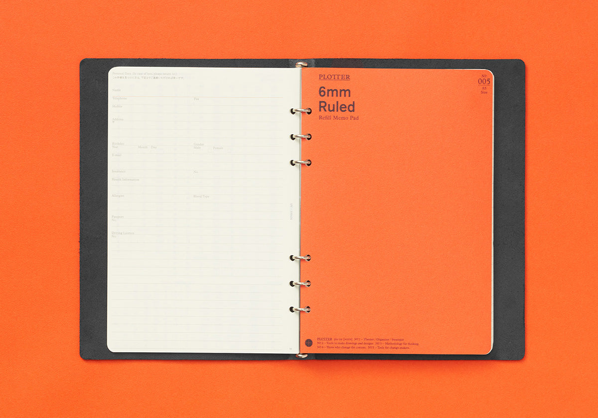 Horse Hair II 6-Ring Leather Binder PLT5016 (A5 Size)