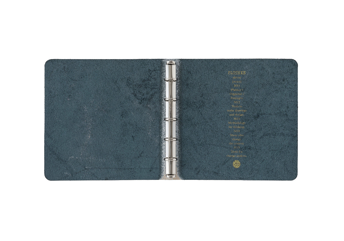 Shiranami 6-Ring Leather Binder (Mini 5 Square Size)