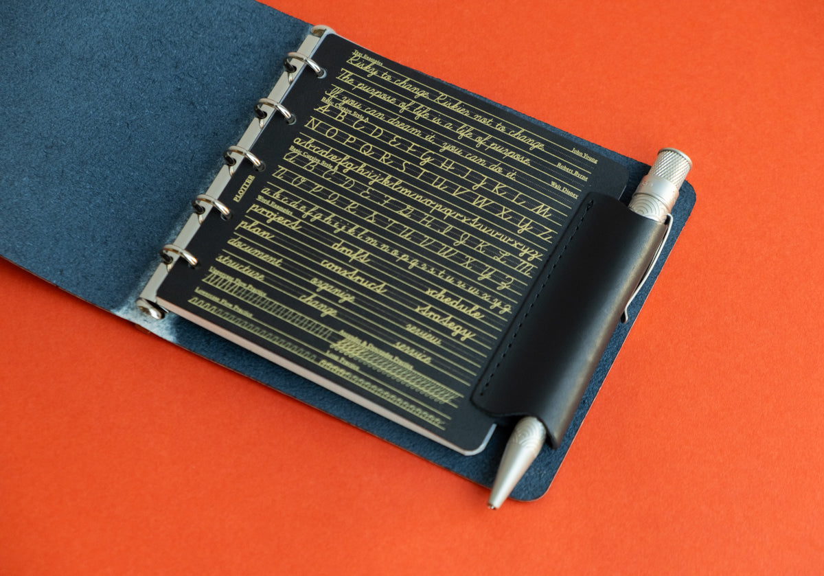 Leather Penholder with Lifter PLT0011 (Mini 5 Square Size)