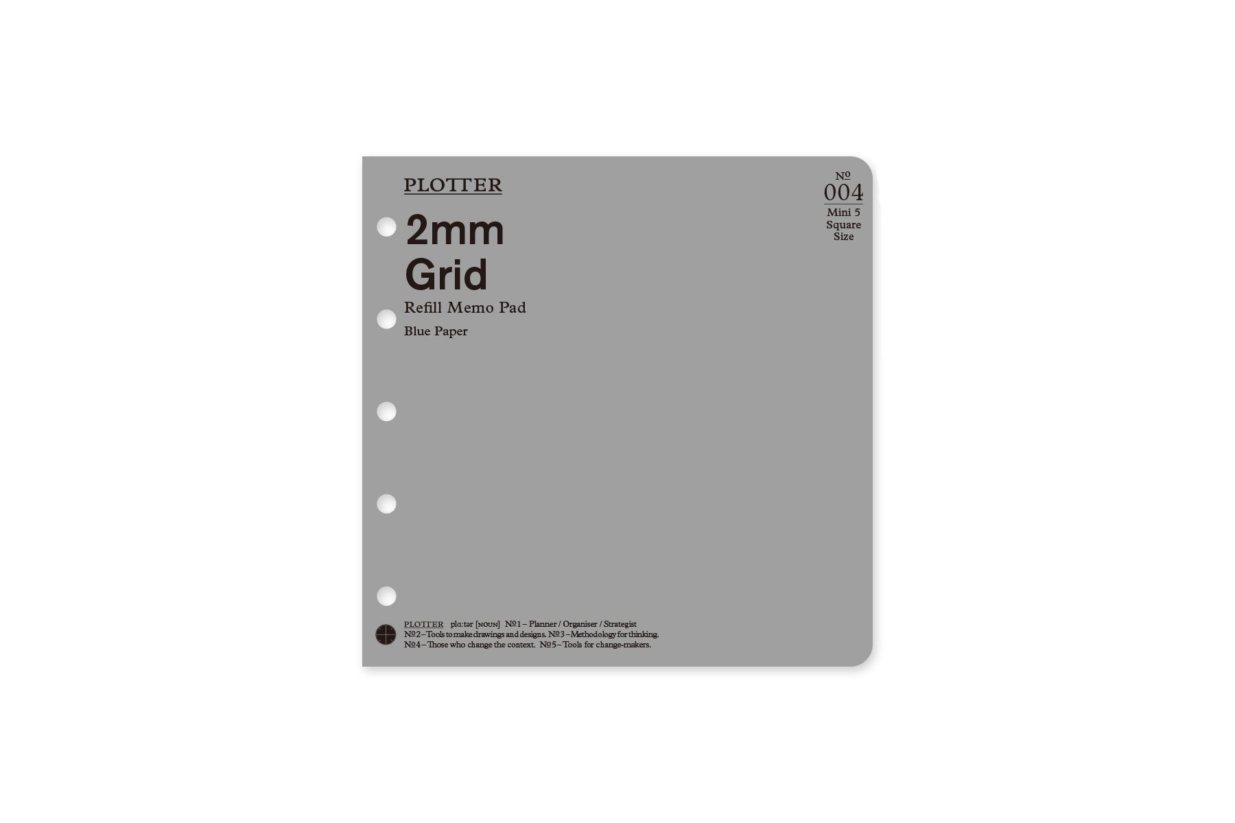 Limited Blue Paper 2mm Grid 50 sheets (Mini 5 Square Size)