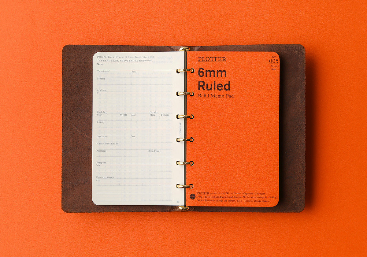 Pueblo 6-Ring Leather Binder PLT5001 (Mini Size)