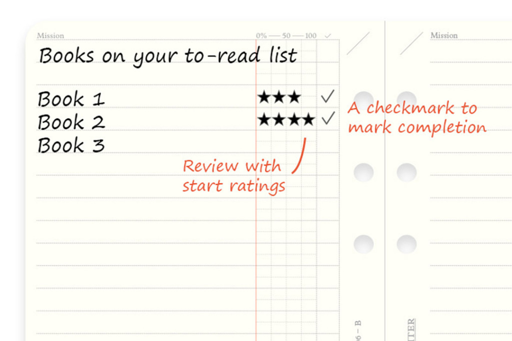 Showing how to use To Do List Refill Memo Pad for book reviews.