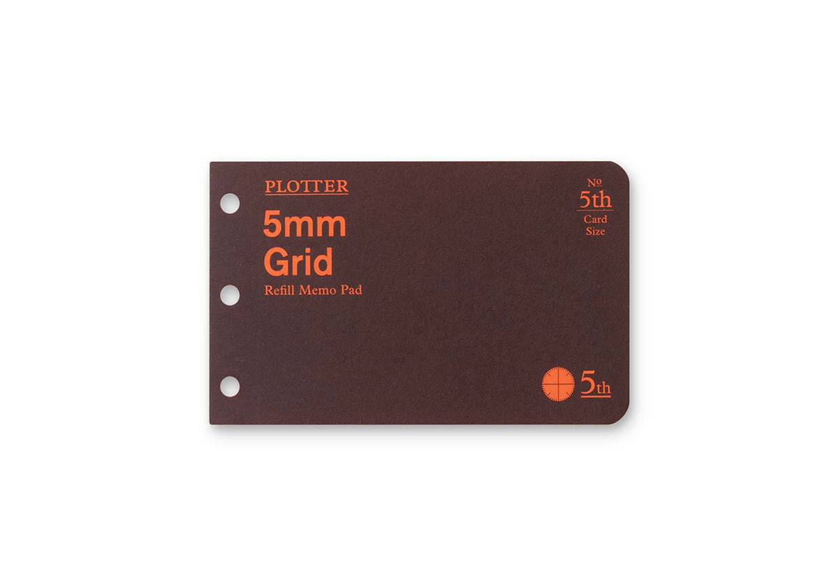 5th limited Edition 5mm Grid 50 sheets Orange (Card Size 