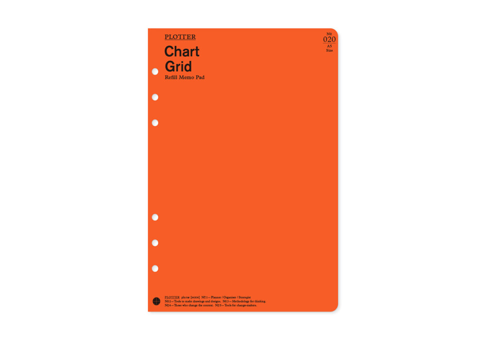 Chart Grid Refill Memo Pad in A5 Size.