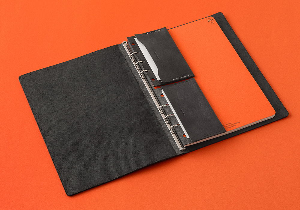 2 Leather Card Cases used with an A5 Size PLOTTER Leather Binder.