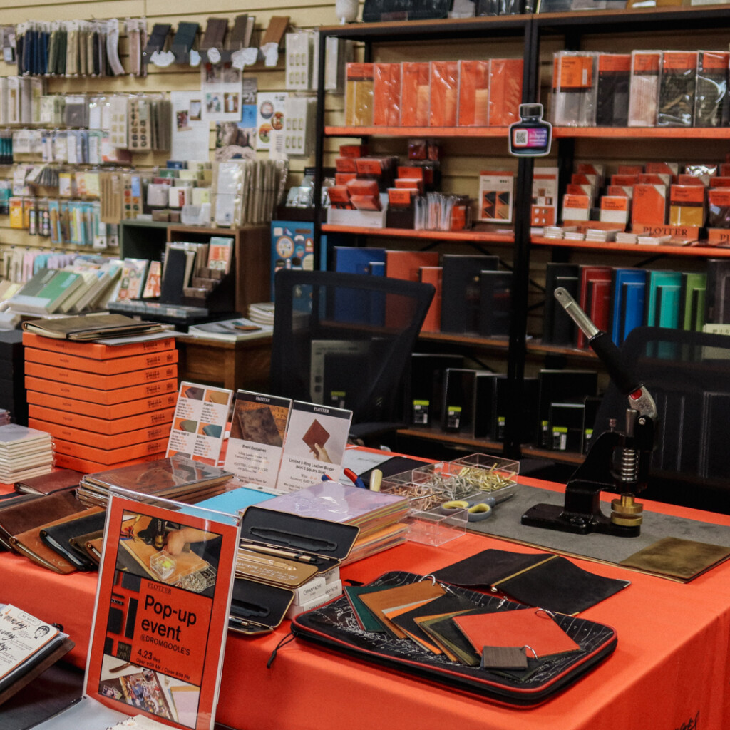 The PLOTTER display at Dromgoole's Fine Writing Instruments store.